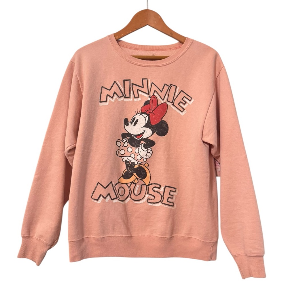 Disney Parks Minnie Mouse Pink Graphic Sweatshirt Small